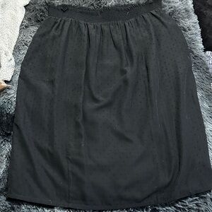 Universal Standard Black Clip Dot Skirt Sz M 18-20 2X